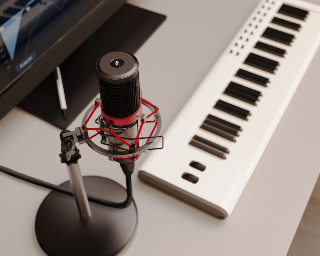 USB Microphone - RS Pro PC Microphone in Studio